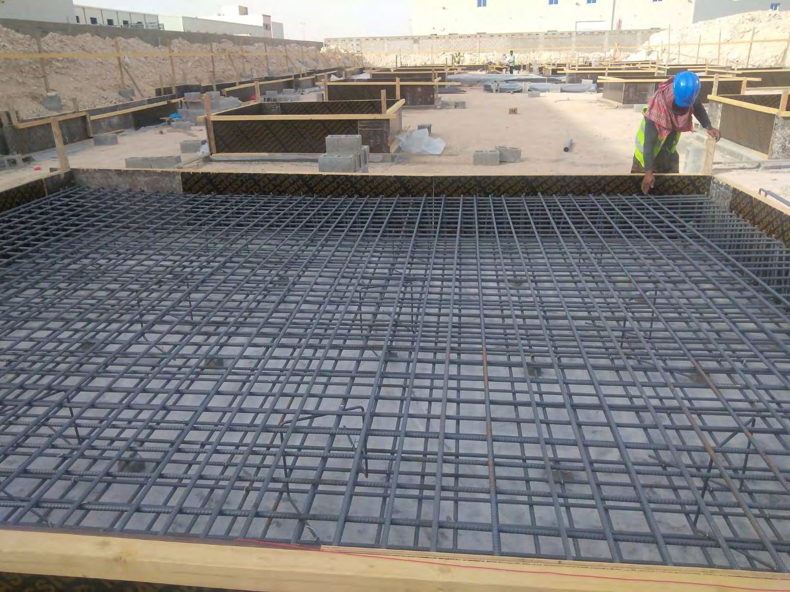 Reinforcement before the slab pour