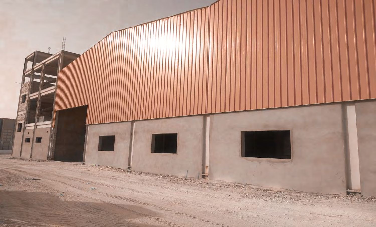 Warehouse with administration block