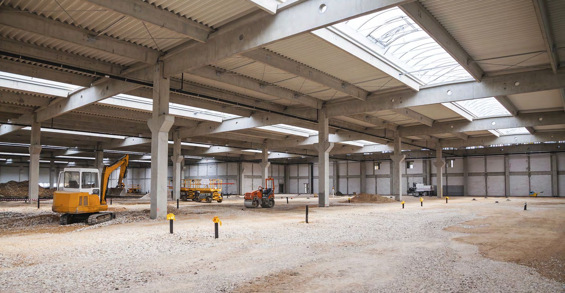 Interior works under the roof